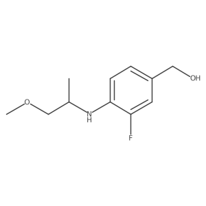 [3-Fluoro-4-(1-methoxypropan-2-ylamino)phenyl]methanol结构式