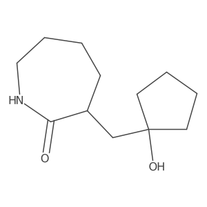 3-[(1-Hydroxycyclopentyl)methyl]azepan-2-one Structure