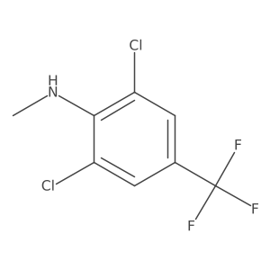 2,6-dichloro-N-methyl-4-(trifluoromethyl)aniline结构式