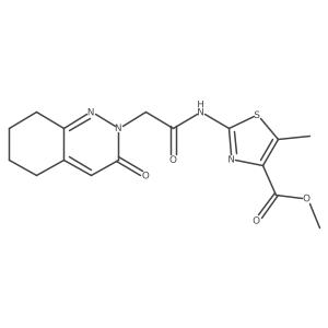 methyl 5-methyl-2-{[(3-oxo-5,6,7,8-tetrahydrocinnolin-2(3H)-yl)acetyl]amino}-1,3-thiazole-4-carboxylate Structure