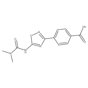 4-[5-[[(Dimethylamino)carbonyl]amino]-1,2,4-thiadiazol-3-yl]benzoic acid结构式