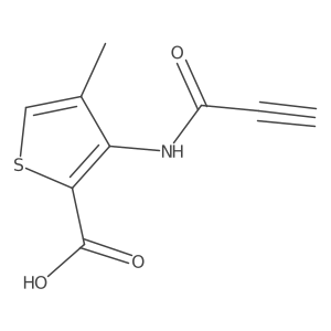 4-Methyl-3-(prop-2-ynamido)thiophene-2-carboxylic acid结构式