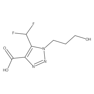 5-(difluoromethyl)-1-(3-hydroxypropyl)-1H-1,2,3-triazole-4-carboxylic acid结构式