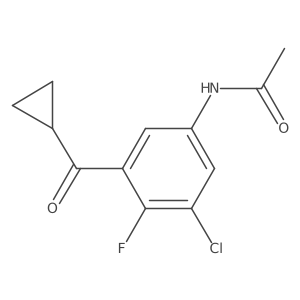 N-[3-Chloro-5-(cyclopropylcarbonyl)-4-fluorophenyl]acetamide Structure