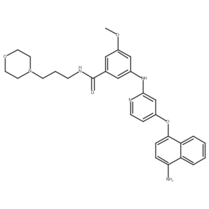 3-((4-((4-Aminonaphthalen-1-yl)oxy)pyridin-2-yl)amino)-5-methoxy-N-(3-morpholinopropyl)benzamide Structure