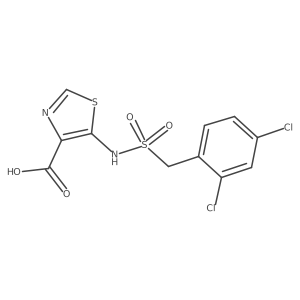 5-(((2,4-Dichlorophenyl)methyl)sulfonamido)thiazole-4-carboxylic acid结构式