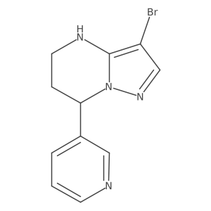 3-{3-bromo-4H,5H,6H,7H-pyrazolo[1,5-a]pyrimidin-7-yl}pyridine Structure