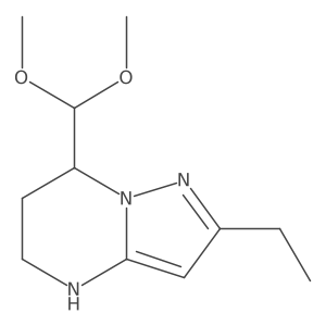 7-(dimethoxymethyl)-2-ethyl-4H,5H,6H,7H-pyrazolo[1,5-a]pyrimidine Structure