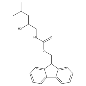 (9H-fluoren-9-yl)methyl N-(2-hydroxy-4-methylpentyl)carbamate结构式