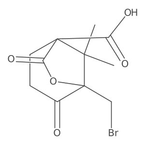 5-Bromomethyl-8,8-dimethyl-4,7-dioxo-6-oxa-bicyclo[3.2.1]octane-1-carboxylic acid Structure