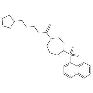 O=C(CCCCC1CCSS1)N1CCCN(S(=O)(=O)c2cccc3cnccc23)CC1结构式