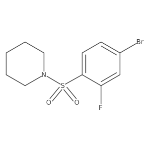 1-(4-Bromo-2-fluorophenylsulfonyl)piperidine结构式