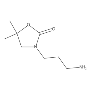 3-(3-Aminopropyl)-5,5-dimethyl-1,3-oxazolidin-2-one结构式