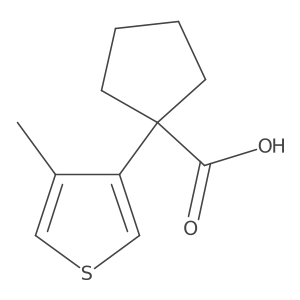 1-(4-Methylthiophen-3-yl)cyclopentane-1-carboxylic acid结构式
