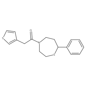 1-(7-Phenyl-1,4-thiazepan-4-yl)-2-(thiophen-3-yl)ethanone Structure