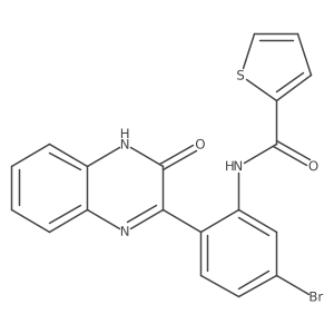 N-(5-bromo-2-(3-hydroxyquinoxalin-2-yl)phenyl)thiophene-2-carboxamide结构式