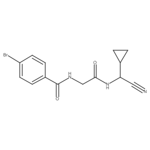2-[(4-bromophenyl)formamido]-N-[cyano(cyclopropyl)methyl]acetamide结构式