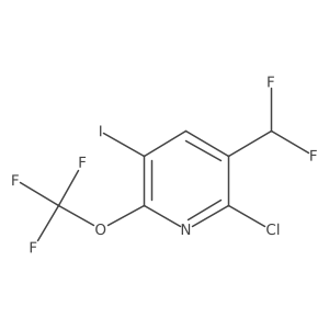 2-Chloro-3-(difluoromethyl)-5-iodo-6-(trifluoromethoxy)pyridine Structure