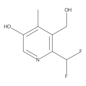 2-(Difluoromethyl)-5-hydroxy-4-methylpyridine-3-methanol Structure