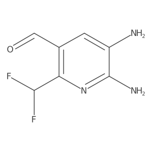 5,6-Diamino-2-(difluoromethyl)nicotinaldehyde结构式