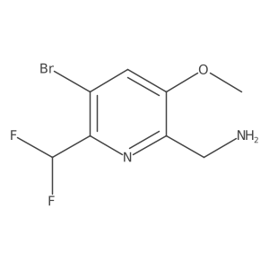 2-(Aminomethyl)-5-bromo-6-(difluoromethyl)-3-methoxypyridine Structure
