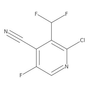 2-Chloro-3-(difluoromethyl)-5-fluoroisonicotinonitrile结构式