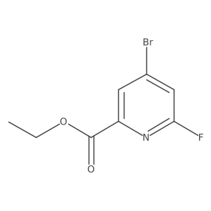 Ethyl 4-bromo-6-fluoropicolinate结构式