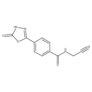 N-(cyanomethyl)-4-(5-sulfanyl-1,3,4-oxadiazol-2-yl)benzamide结构式