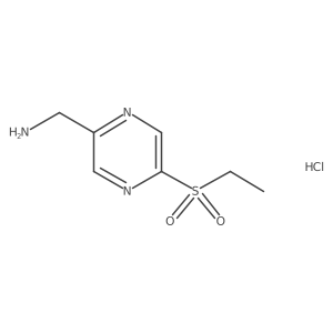 5-(Ethylsulfonyl)-2-pyrazinemethanamine hydrochloride Structure
