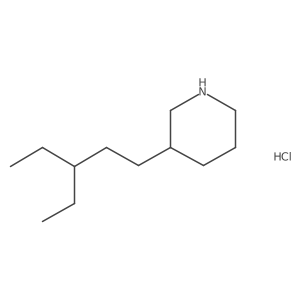 3-(3-Ethylpentyl)piperidine hydrochloride结构式