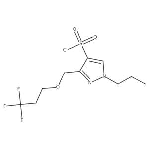 1-propyl-3-[(3,3,3-trifluoropropoxy)methyl]-1H-pyrazole-4-sulfonyl chloride结构式