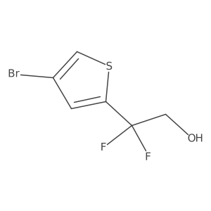 2-(4-Bromothiophen-2-yl)-2,2-difluoroethan-1-ol结构式