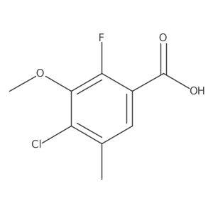 4-Chloro-2-fluoro-3-methoxy-5-methylbenzoic acid Structure