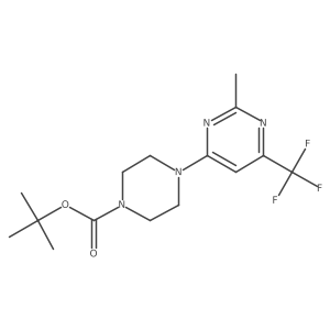 Tert-butyl 4-[2-methyl-6-(trifluoromethyl)pyrimidin-4-yl]piperazine-1-carboxylate Structure
