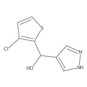 (3-Chlorothiophen-2-yl)(1H-pyrazol-4-yl)methanol结构式