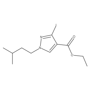 Ethyl 3-iodo-1-(3-methylbutyl)pyrazole-4-carboxylate Structure