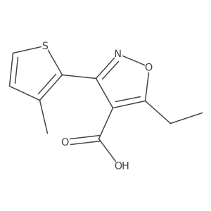5-Ethyl-3-(3-methylthiophen-2-yl)isoxazole-4-carboxylic acid Structure