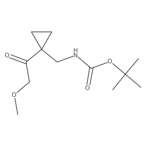 tert-butyl N-{[1-(2-methoxyacetyl)cyclopropyl]methyl}carbamate Structure