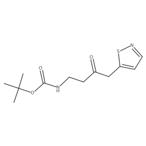 tert-butyl N-[3-oxo-4-(1,2-thiazol-5-yl)butyl]carbamate Structure