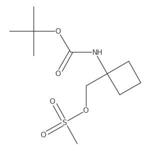 [1-[(2-Methylpropan-2-yl)oxycarbonylamino]cyclobutyl]methyl methanesulfonate Structure