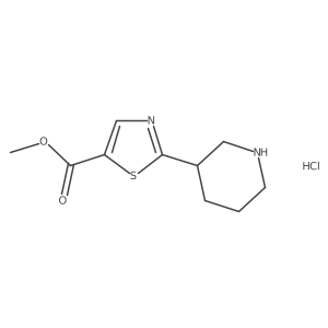Methyl 2-(piperidin-3-yl)-1,3-thiazole-5-carboxylate hydrochloride结构式
