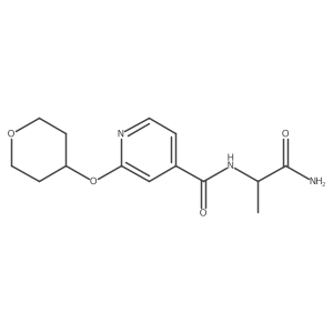 N-(1-amino-1-oxopropan-2-yl)-2-((tetrahydro-2H-pyran-4-yl)oxy)isonicotinamide结构式