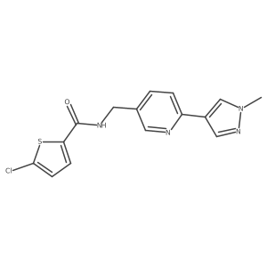 5-chloro-N-{[6-(1-methyl-1H-pyrazol-4-yl)pyridin-3-yl]methyl}thiophene-2-carboxamide Structure