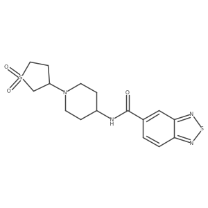 N-(1-(1,1-dioxidotetrahydrothiophen-3-yl)piperidin-4-yl)benzo[c][1,2,5]thiadiazole-5-carboxamide Structure