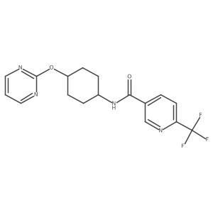 N-((1r,4r)-4-(pyrimidin-2-yloxy)cyclohexyl)-6-(trifluoromethyl)nicotinamide结构式