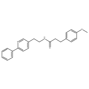 3-(4-methoxyphenyl)-N-(2-(2-phenylpyrimidin-5-yl)ethyl)propanamide结构式