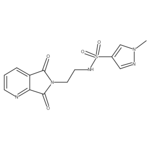 N-(2-(5,7-dioxo-5H-pyrrolo[3,4-b]pyridin-6(7H)-yl)ethyl)-1-methyl-1H-pyrazole-4-sulfonamide Structure