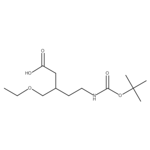 5-{[(Tert-butoxy)carbonyl]amino}-3-(ethoxymethyl)pentanoic acid结构式