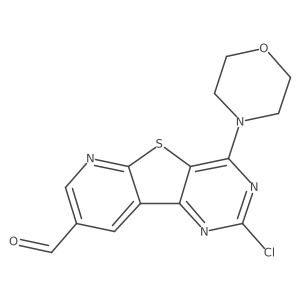 2-Chloro-4-morpholinopyrido[3',2':4,5]thieno[3,2-d]pyrimidine-8-carbaldehyde结构式