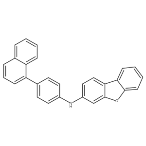 N-(4-(naphthalen-1-yl)phenyl)dibenzo[b,d]furan-3-amine结构式